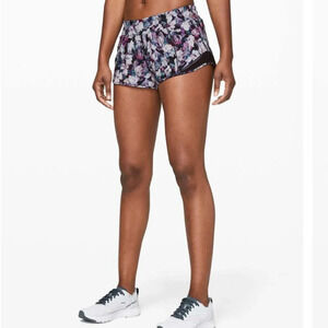 LULULEMON Hotty Hot  Short II *2.5" Purple White Size 6